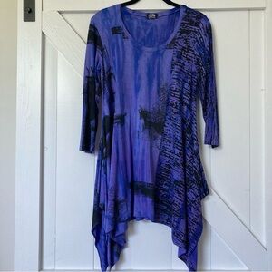 Art Of Cloth Lagenlook artsy stretch blouse tunic size S / M
